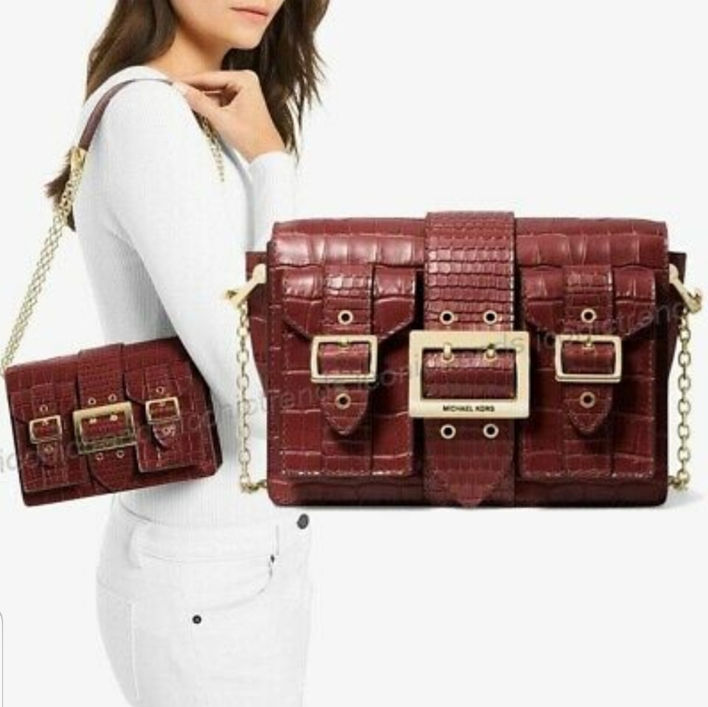 Michael Kors Hayden Brandy Pocket Messenger